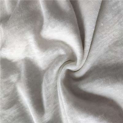 Organic 100% knit linen fabric soft for T-shirt