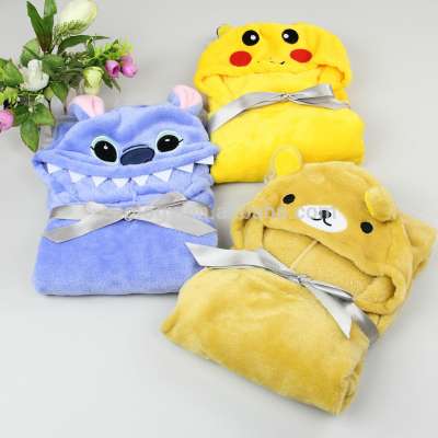 The organic cotton pokemon hooded cloak baby Soft and cute baby cloak animal blanket bath towel